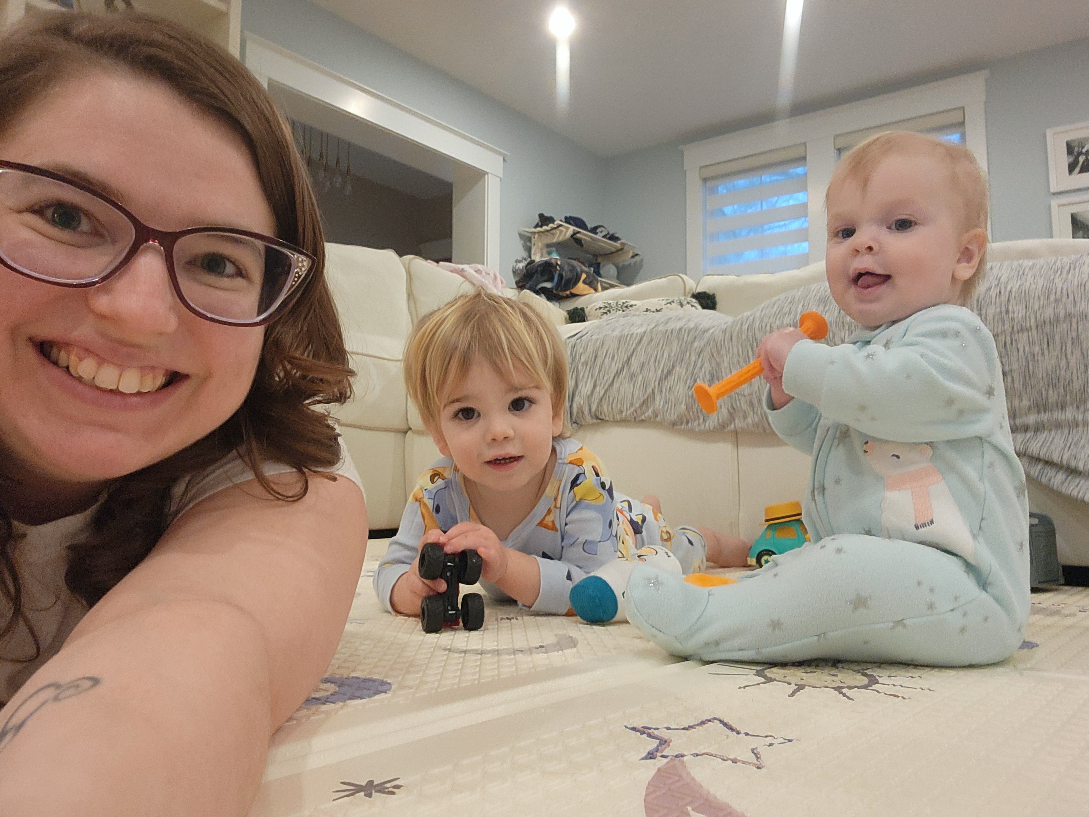 Taylor with children she cared for